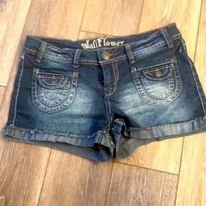 Wallflower denim shorts, size 6
